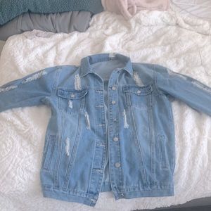 over sized jean jacket